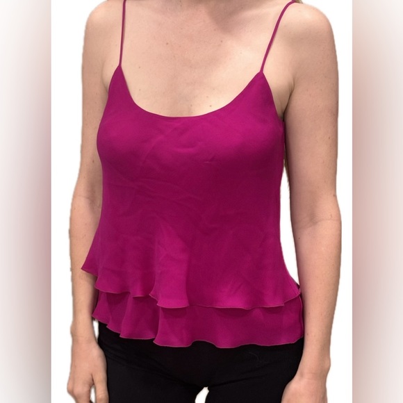 Armani Exchange Purpley Pink Flowy Tank Top - Picture 1 of 4